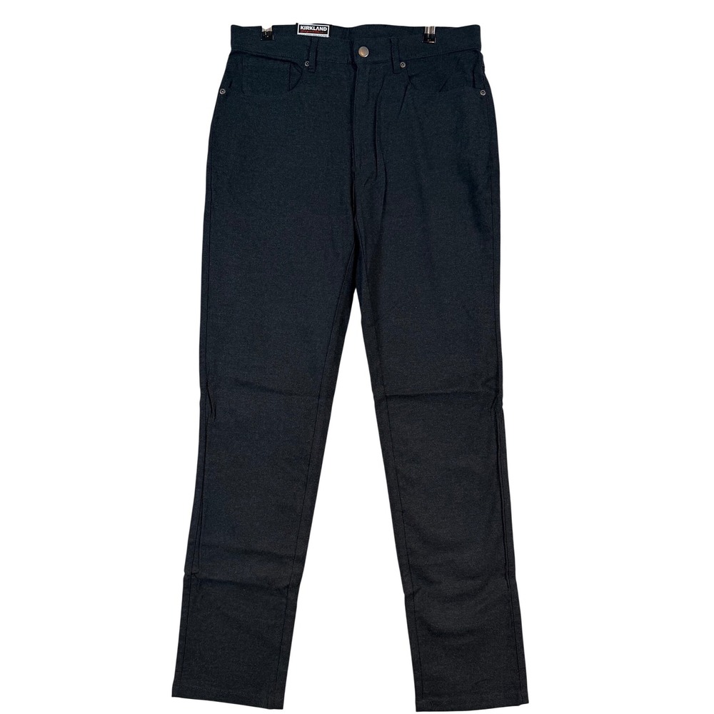NWT Kirkland Signature Mens 30x32 Brushed 5-Pocket Pants Charcoal Grey Classic
